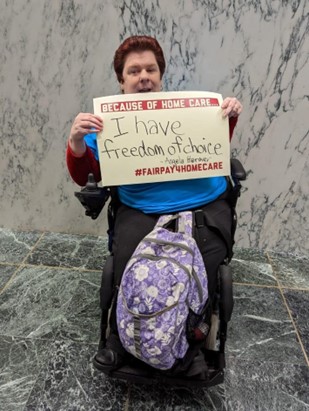 Consumer Angela Harmer expresses her need for Home Care.